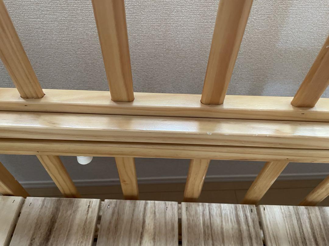 KATOJI ベビーベッド ハイタイプ 123 (床板すのこ) ナチュラル
