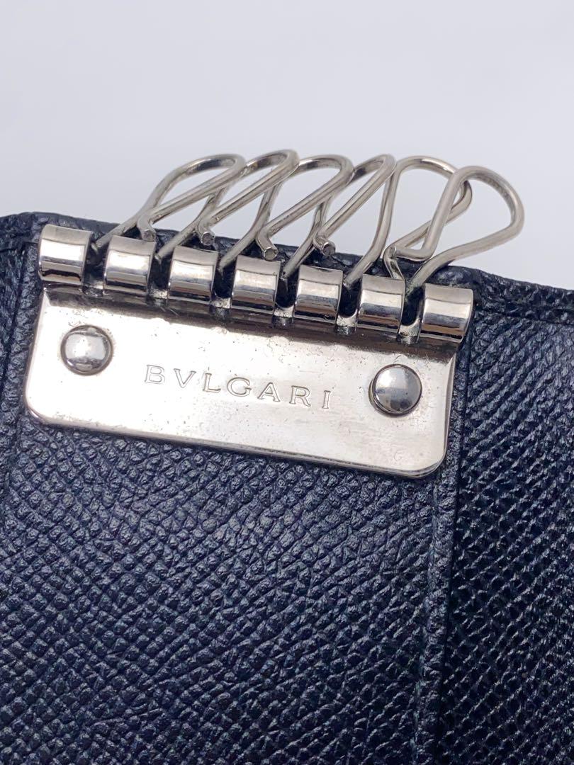 A001 極美品 BVLGARI ブルガリ レザー 6連 キーケース