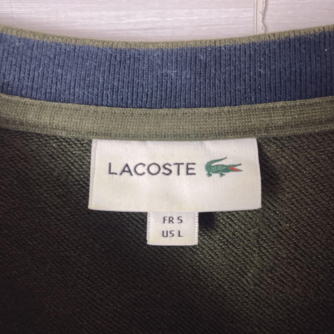 LACOSTE ラコステ　スウェット　トレーナー　ワンポイント刺繍　メンズ　古着