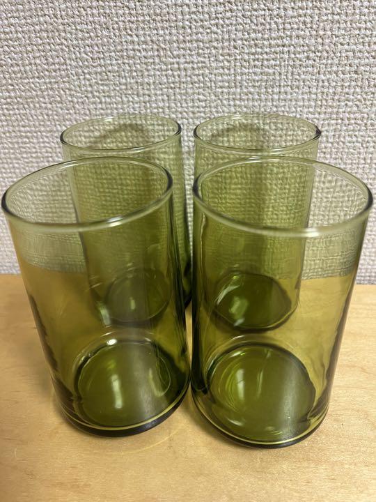 ガラス食器セット　グリーン　16点セット