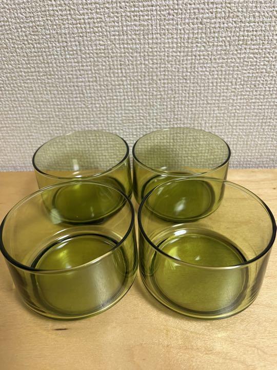 ガラス食器セット　グリーン　16点セット