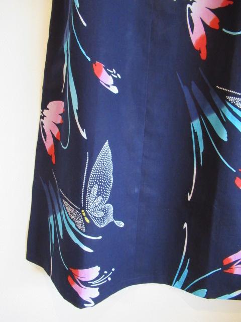 専用＊浴衣の反物から作る 花と蝶々柄 2WAY ワンピース Mサイズ＊ 専用＊浴衣の反物から作る 花と蝶々柄 2WAY ワンピース Mサイズ