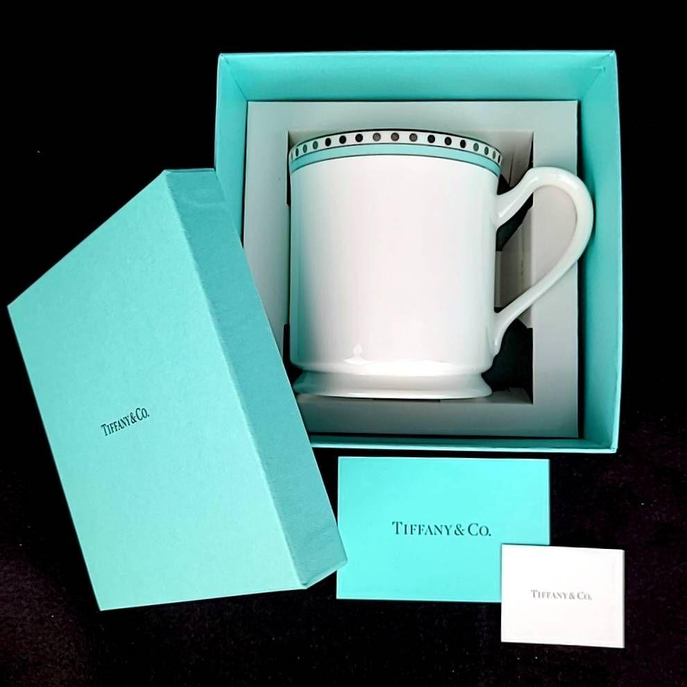 TIFFANYプラチナブルーバンドマグカップ