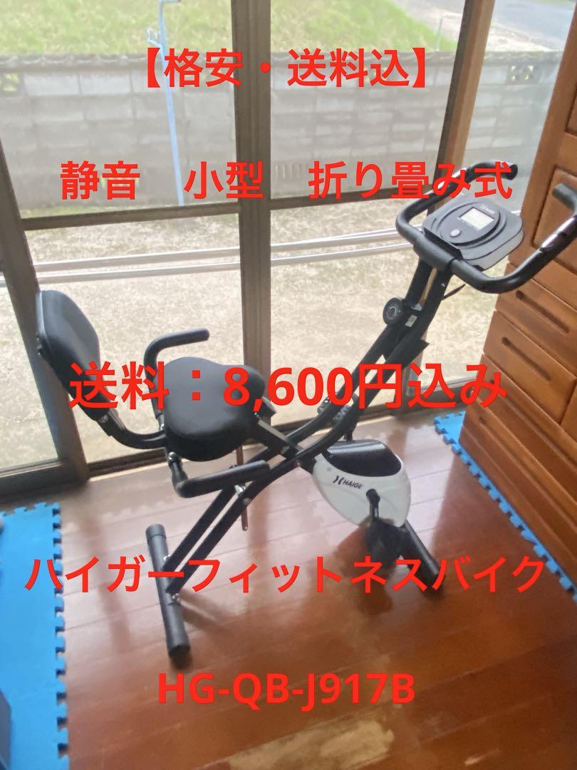 【格安・送料込】静音　小型　ハイガーフィットネスバイク ／HG-QB-J917B