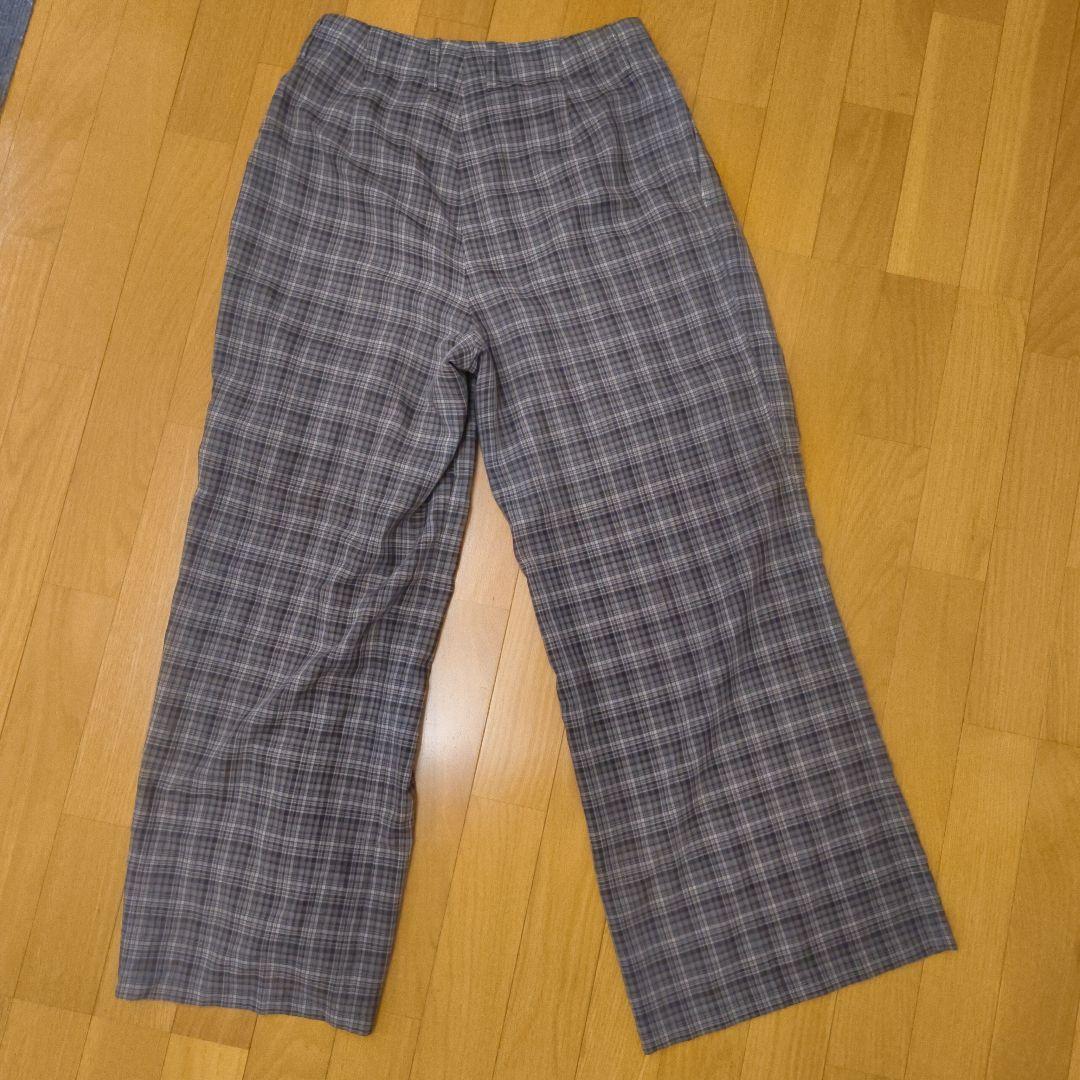 WOOL RECYCLE POLYESTER SHEER CHECK PANTSS AURALEE WWW_DECORATOM_COM_BR
