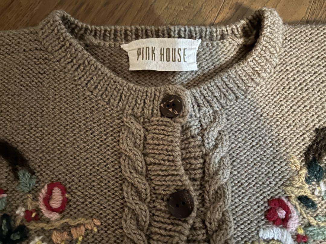 福袋安いいね半額ストア タッキー様 専用です。Pink ベージュ 刺繍入りカーディガン House トップス