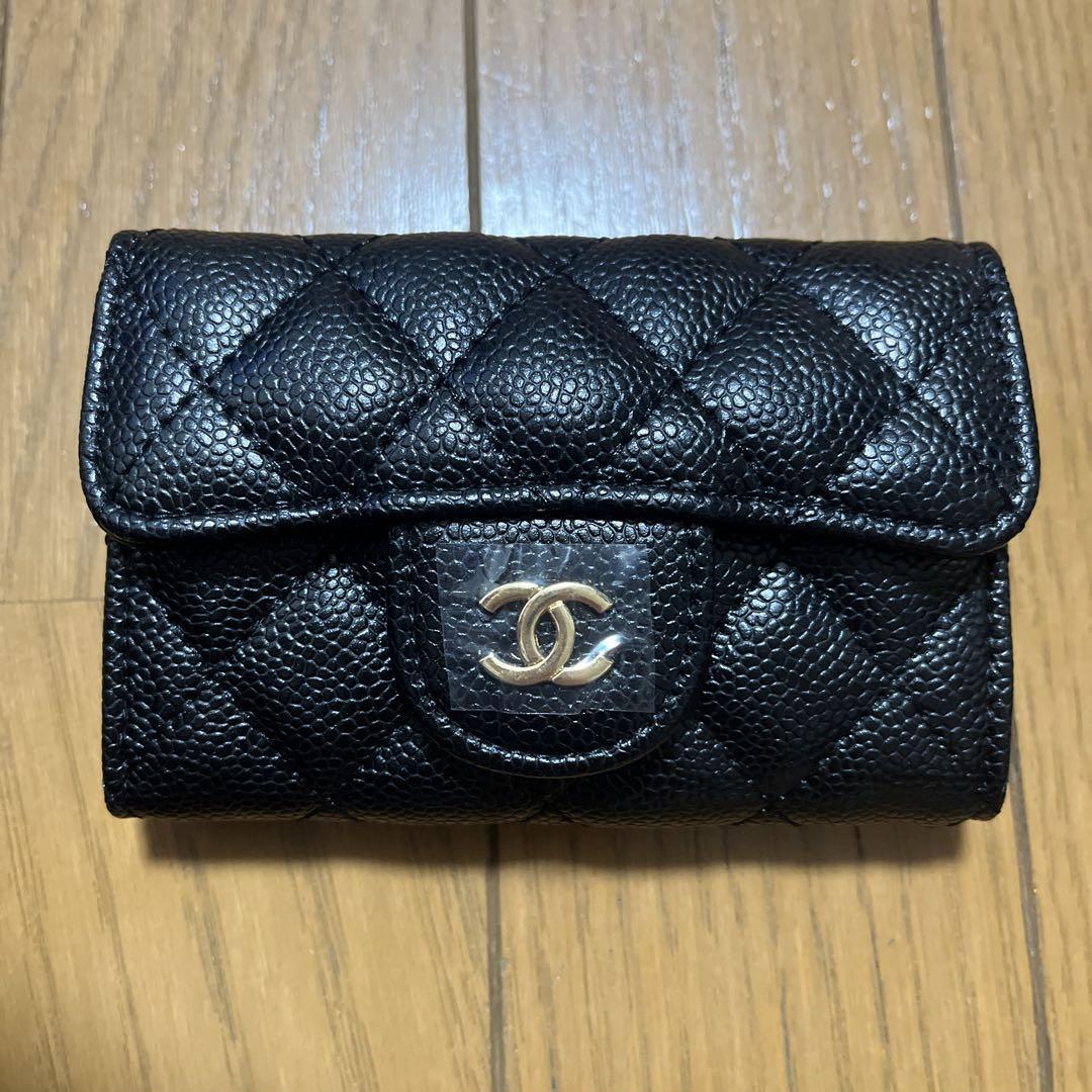 CHANEL ブラック ゴールド カードケース