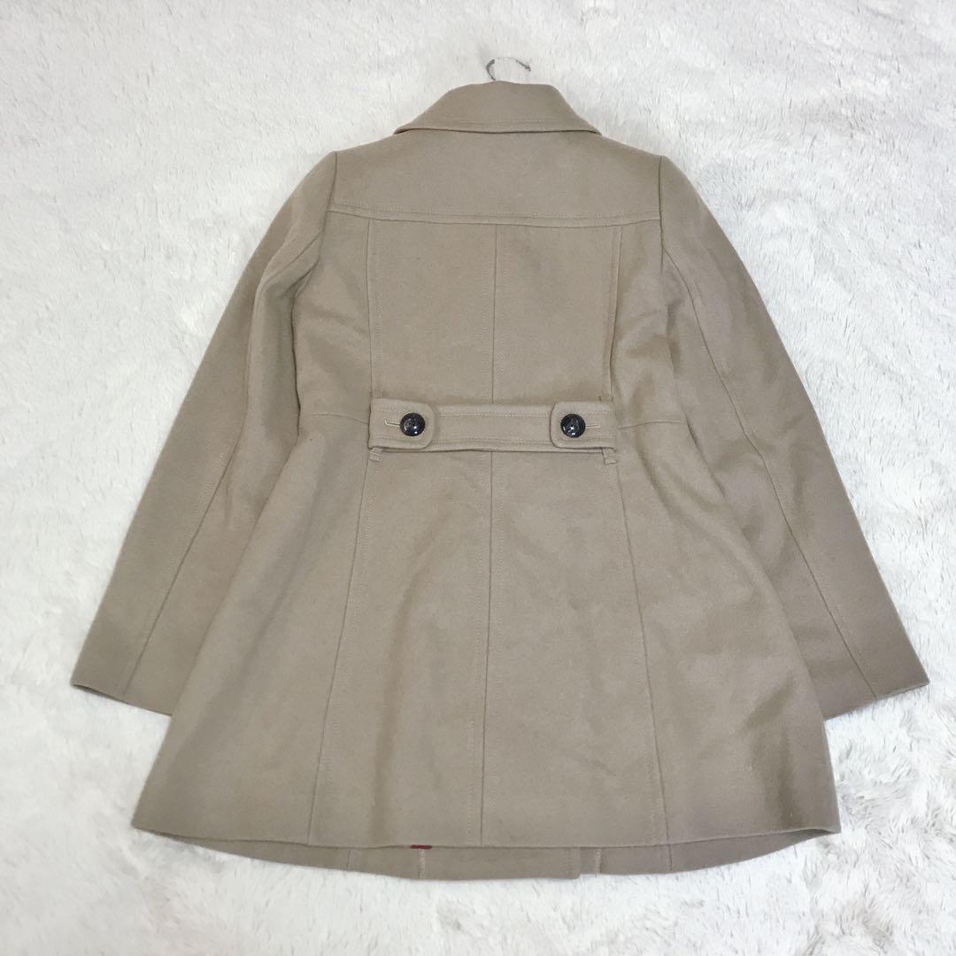 美品 ブルーレーベルクレストブリッジ ウール チェック コート ベージュ 毛