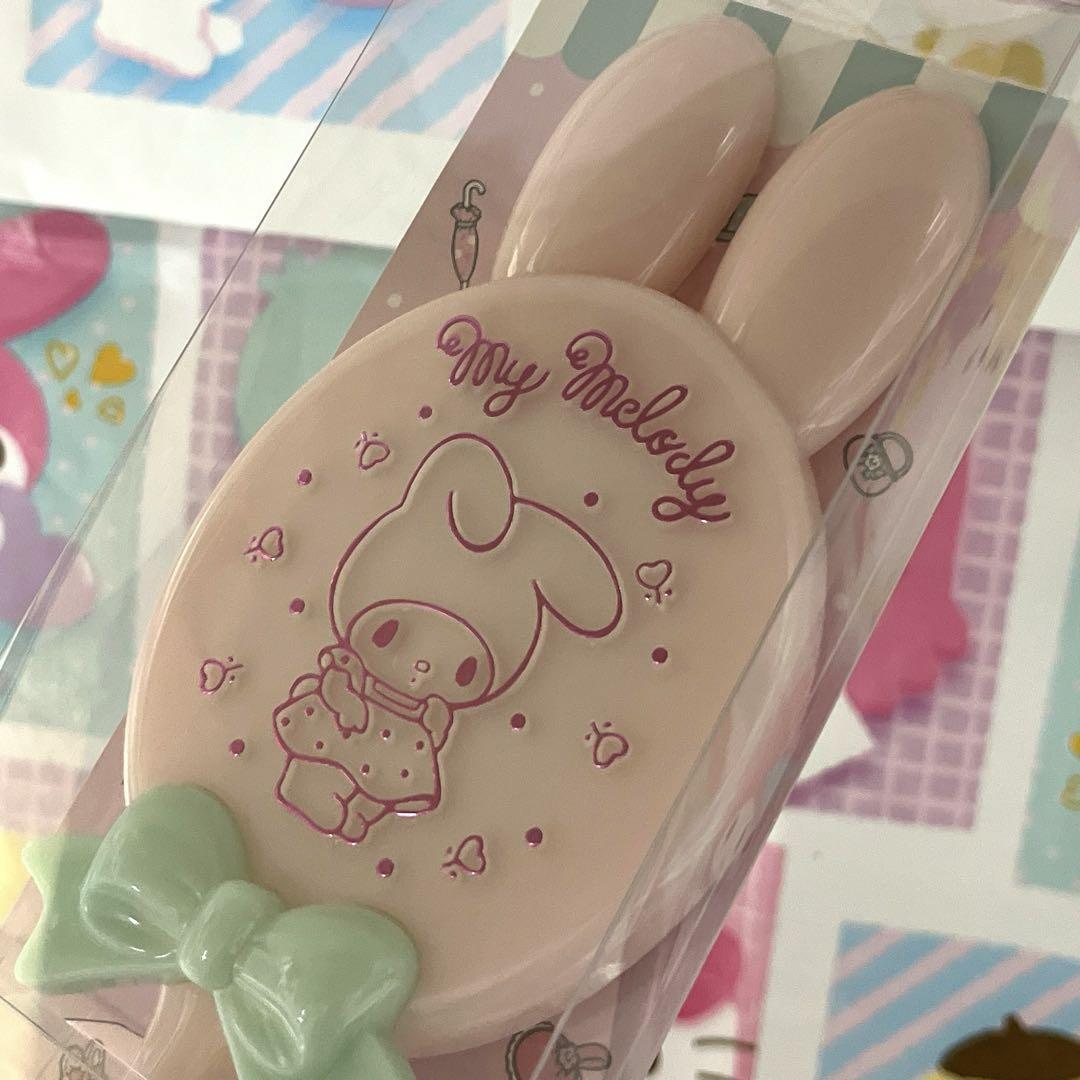 マイメロディ 耳付きハンドミラー 耳付きブラシ