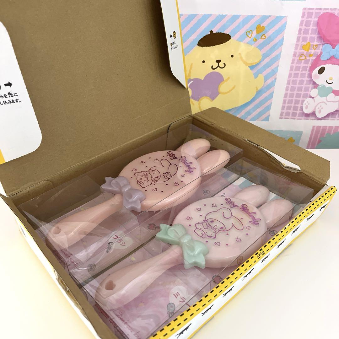 マイメロディ 耳付きハンドミラー 耳付きブラシ