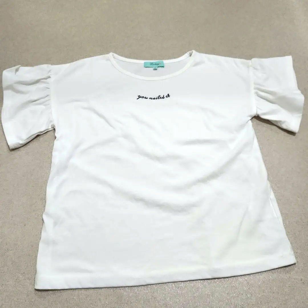 Lindsay パフスリーブ Tシャツ ホワイト165cm - メルカリ
