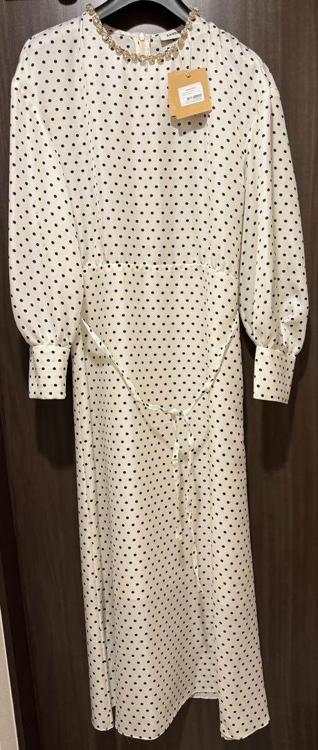 新品タグ付 Sandro PARIS サンドロ ポルカドットドレス ワンピース
