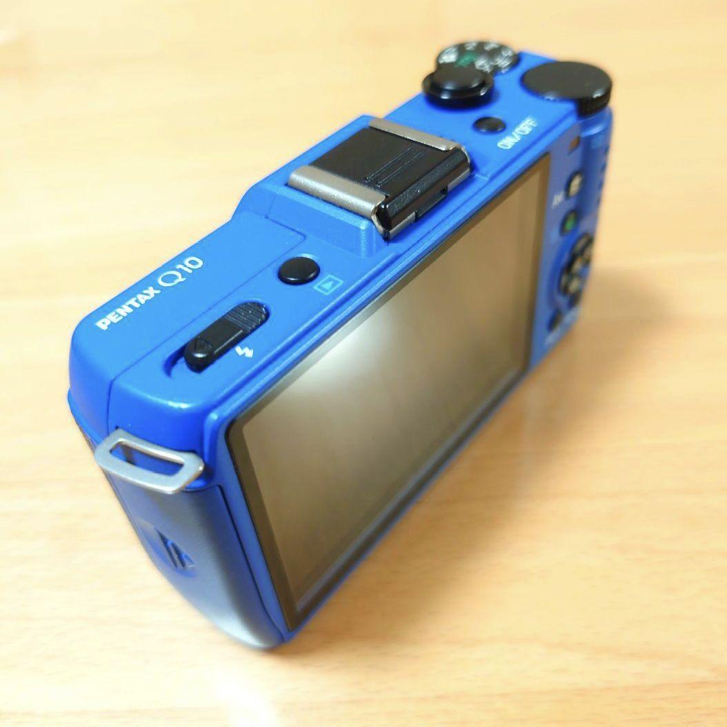 PENTAX Q10　入手困難色！ ブルー ブラック02レンズ　純正ケース×2種 PENTAX Q10 入手困難色！ ブルー ブラック02レンズ 純正ケース×2