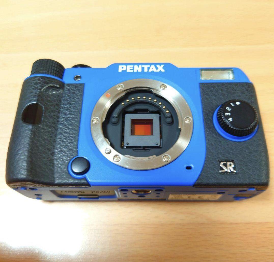 PENTAX Q10　入手困難色！ ブルー ブラック02レンズ　純正ケース×2種 PENTAX Q10 入手困難色！ ブルー ブラック02レンズ 純正ケース×2