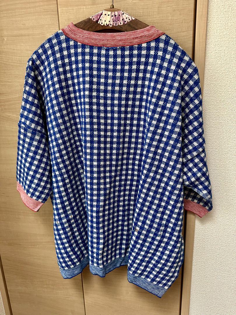 45RギンガムジャカードのビッグスリットTシャツ