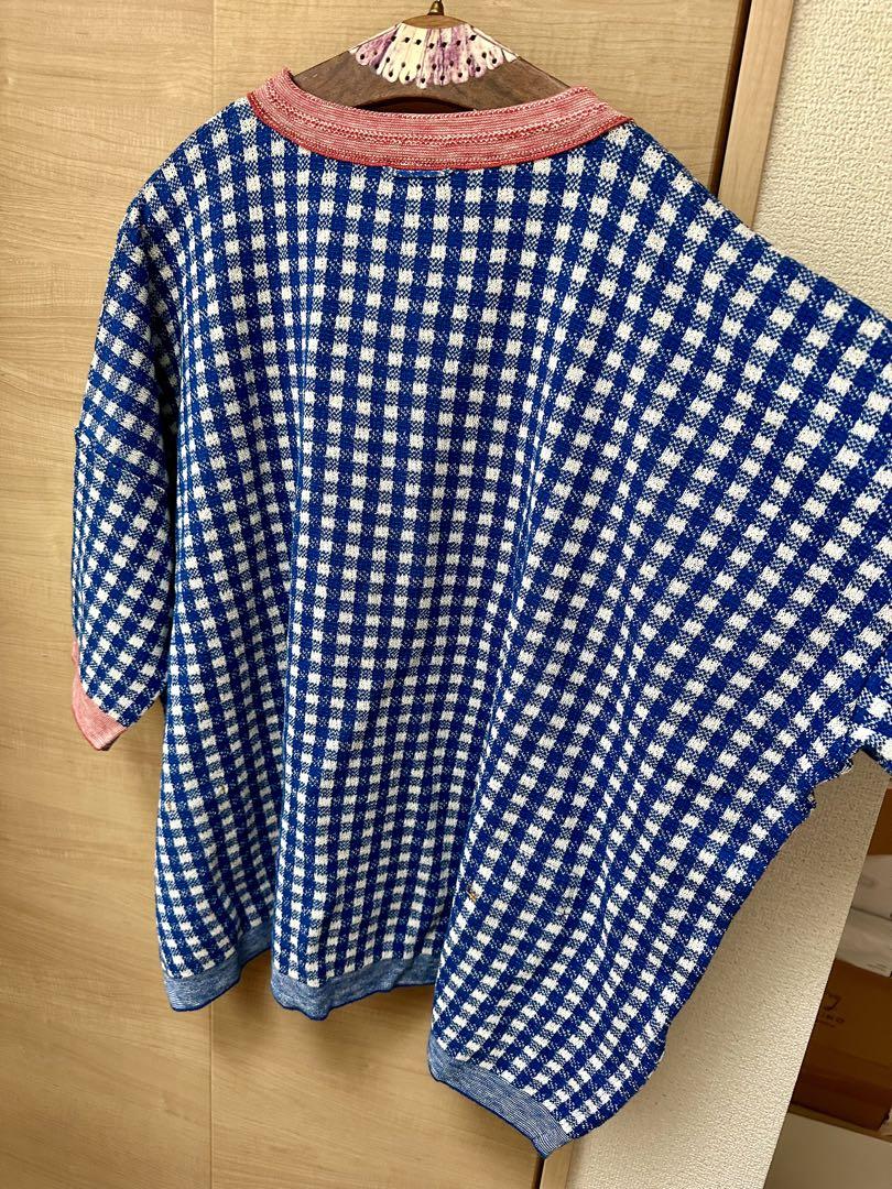 45RギンガムジャカードのビッグスリットTシャツ