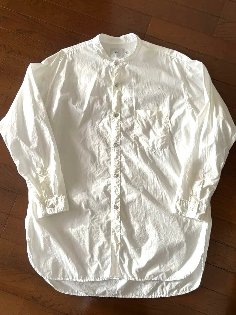 RINEN 70 1ツイル スタンド ロングシャツ オフホワイト サイズ2FREE SIZE・RINEN