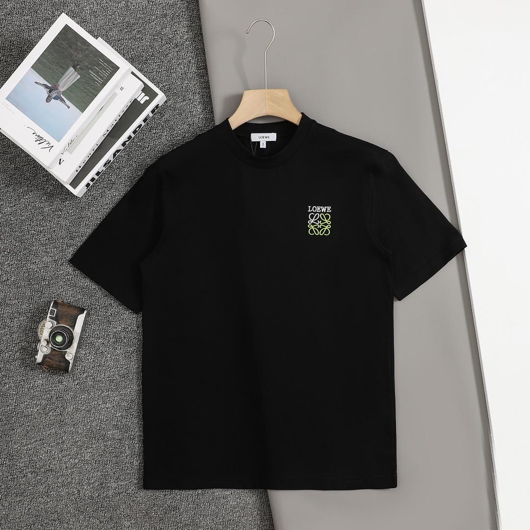 LOEWE マーメイドプリント ブラックTシャツ Boxy fit T-shirt in cotton Black - LOEWE
