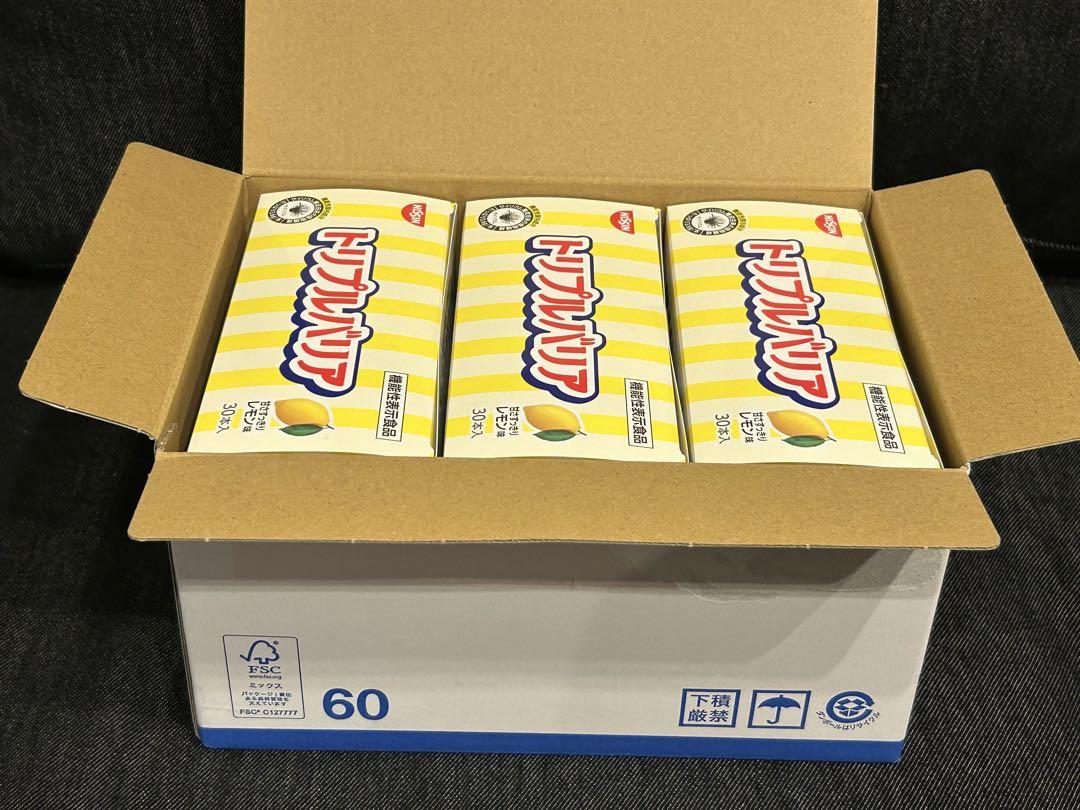 【安心メルカリ便】 トリプルバリア レモン味 3箱(30本入×3) 日清食品