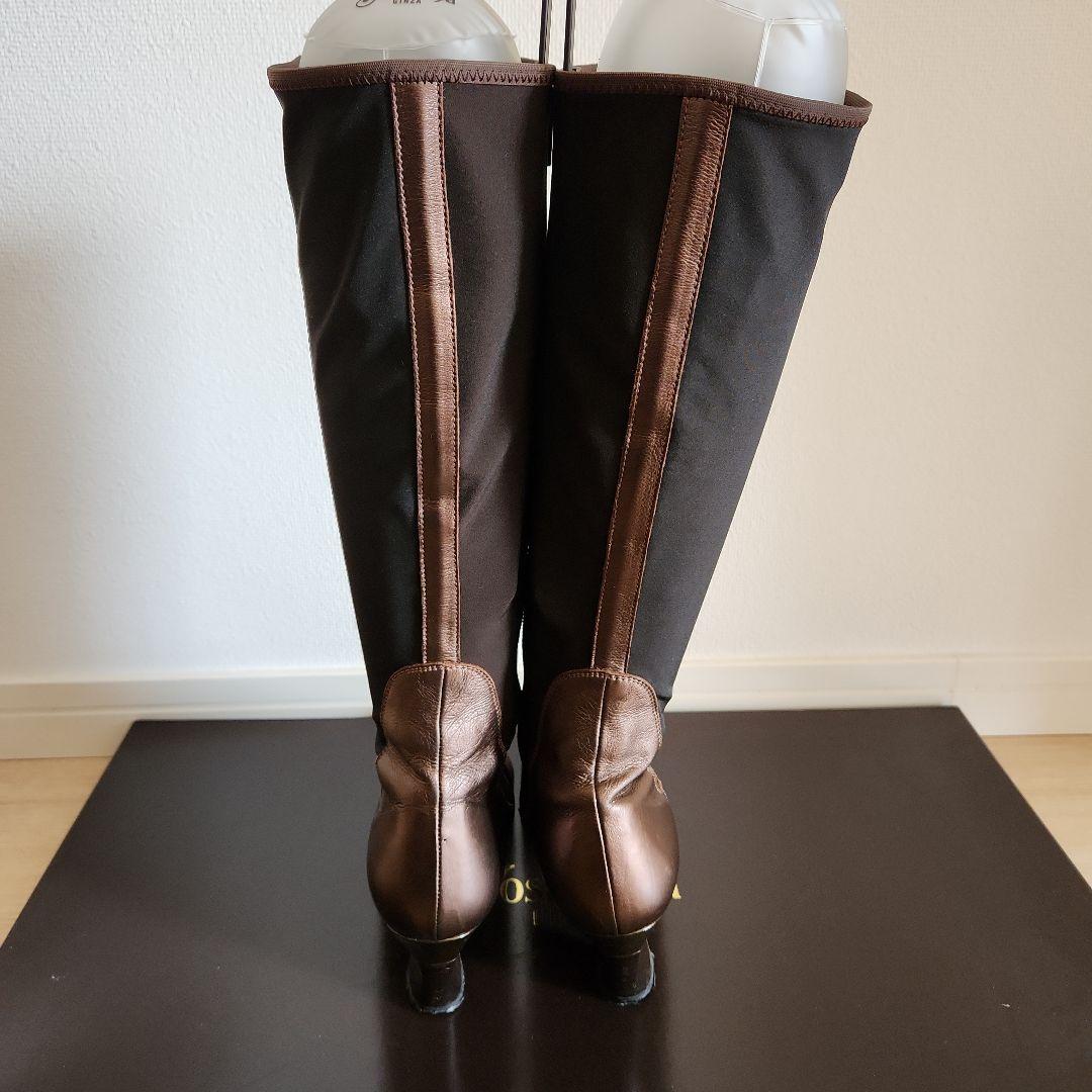 スリムフィットロングブーツ