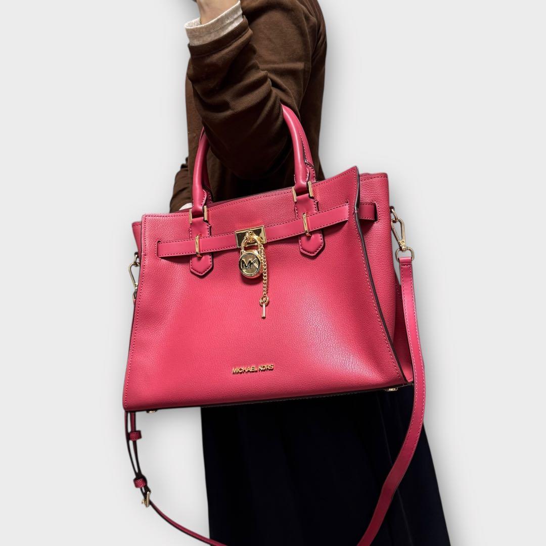 超美品✨マイケルコース　ハミルトン　2way トートバッグ　ショルダーバッグ