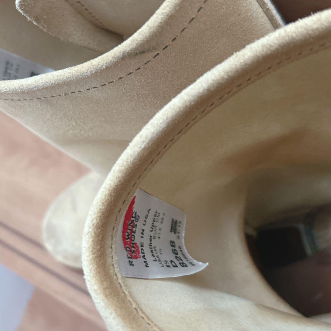 美品 Red Wing エンジニアブーツ ベージュ888 スエード 8268 画像2