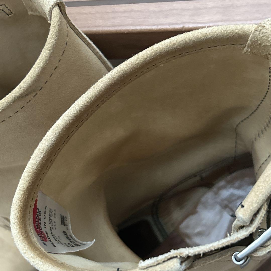 美品 Red Wing エンジニアブーツ ベージュ888 スエード 8268 画像3