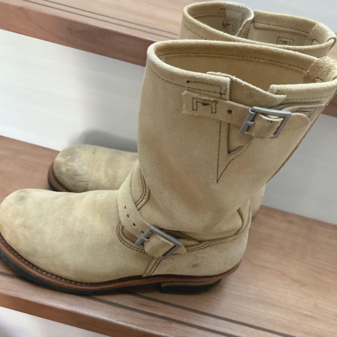 美品 Red Wing エンジニアブーツ ベージュ888 スエード 8268 画像5