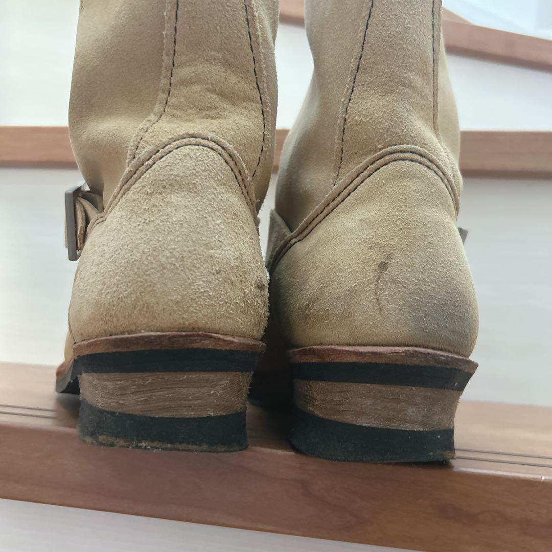 美品 Red Wing エンジニアブーツ ベージュ888 スエード 8268 画像6