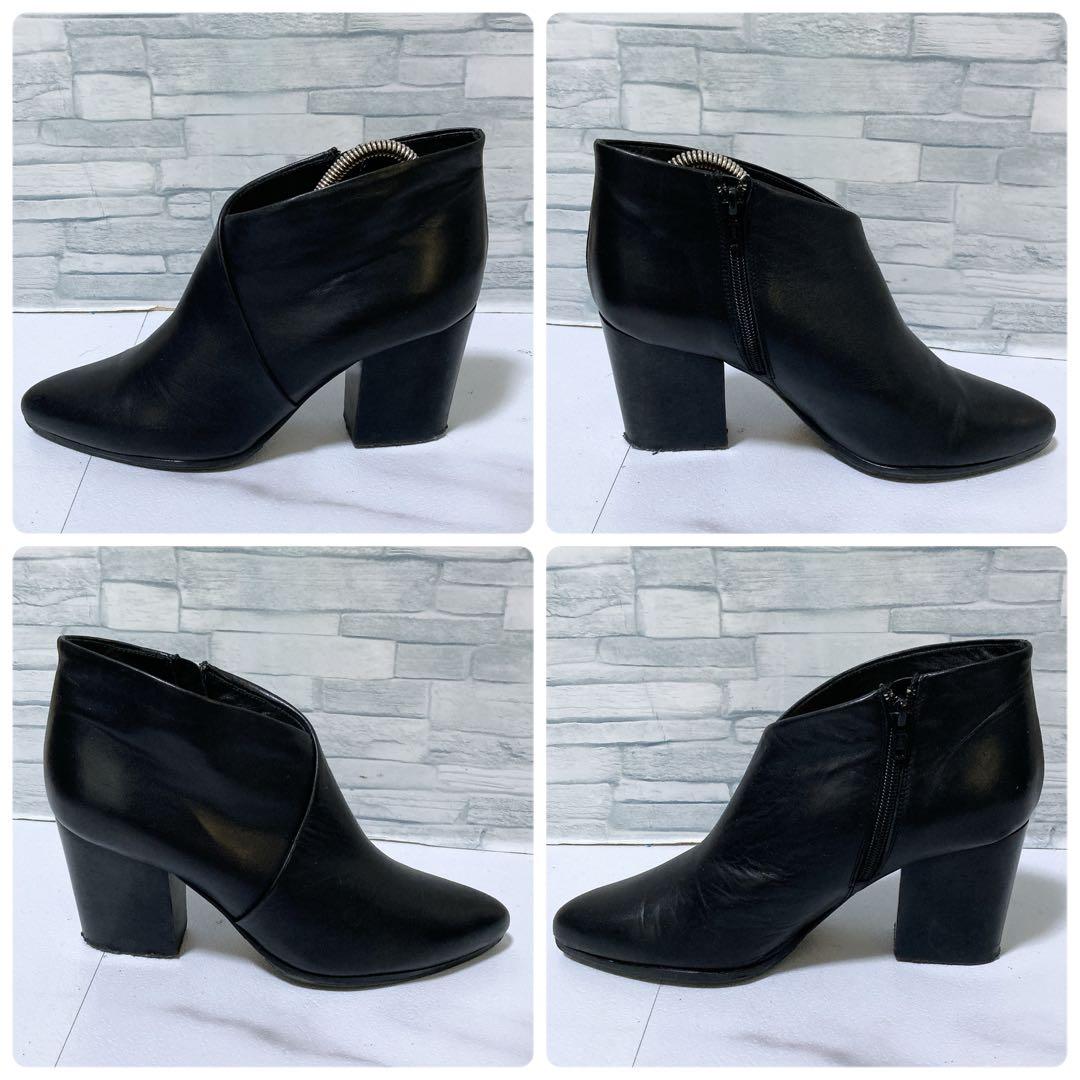 PELLICO ペリーコ ショートブーツ 本革 サイドジップ 太ヒール 38 PELLICO ペリーコ ショートブーツ 本革 サイドジップ 太ヒール 38