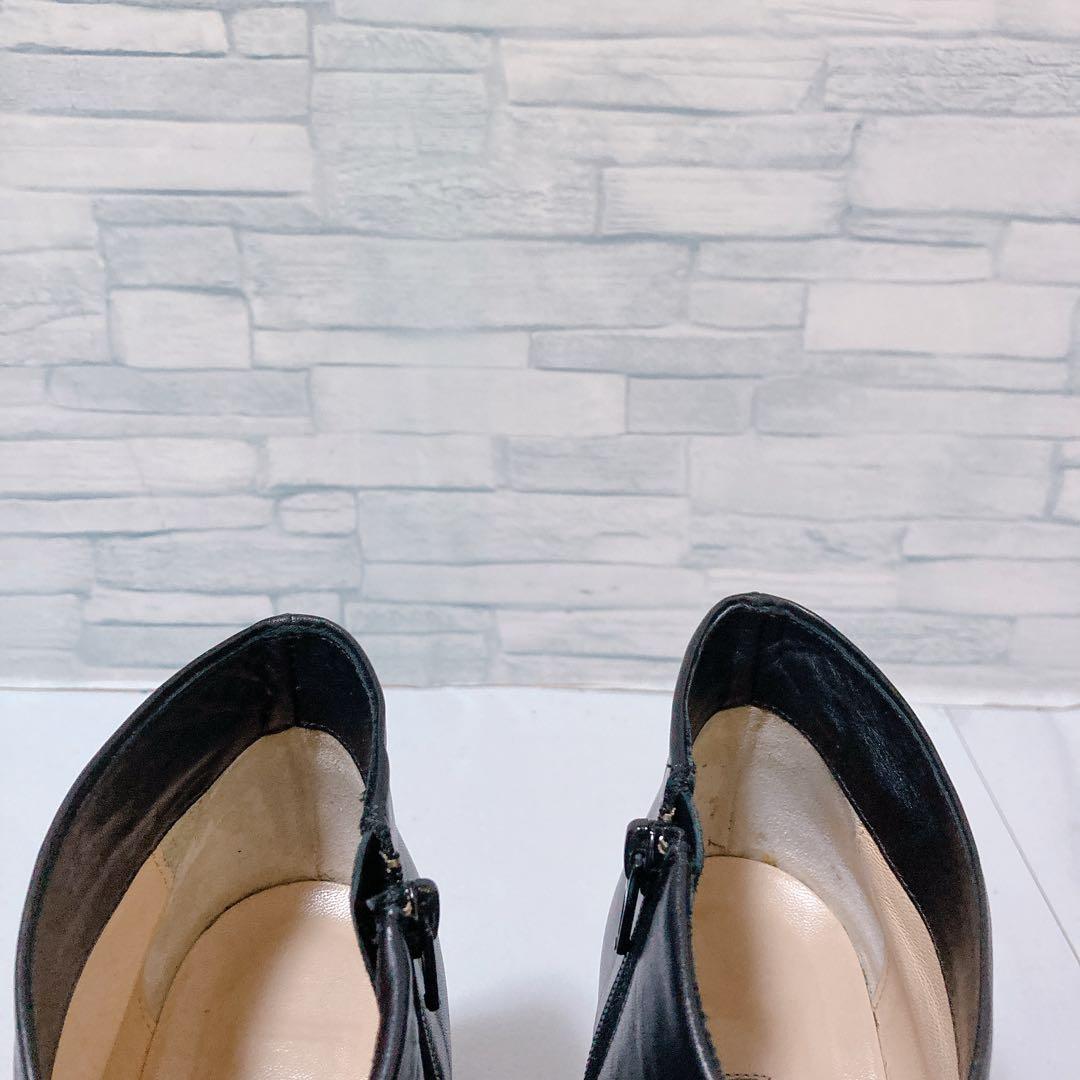 PELLICO ペリーコ ショートブーツ 本革 サイドジップ 太ヒール 38 PELLICO ペリーコ ショートブーツ 本革 サイドジップ 太ヒール 38