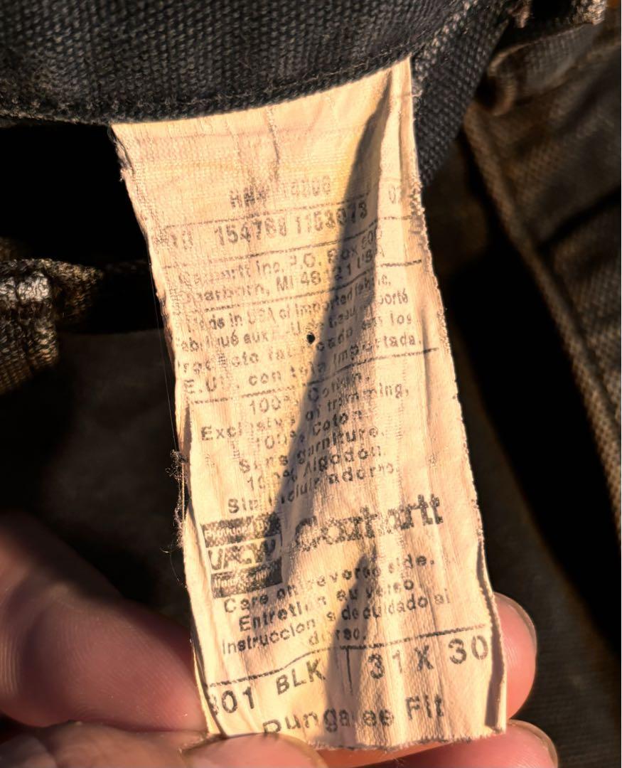 唯一無二】90s Carhartt カーハートダブルニーブラック31×30ボロ