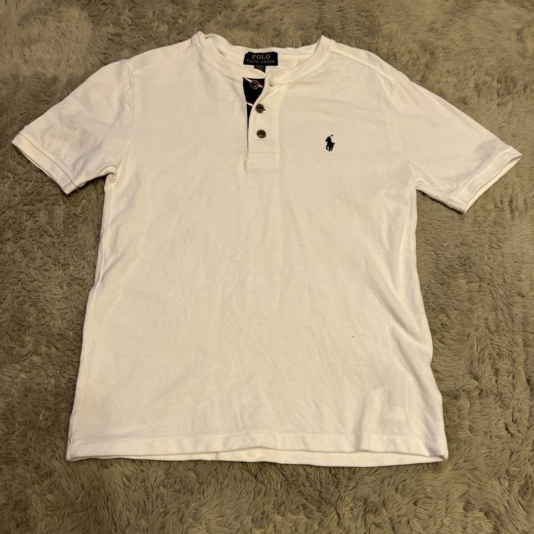 Polo Ralph Lauren ホワイトポロシャツ Mサイズ(10-12) - メルカリ