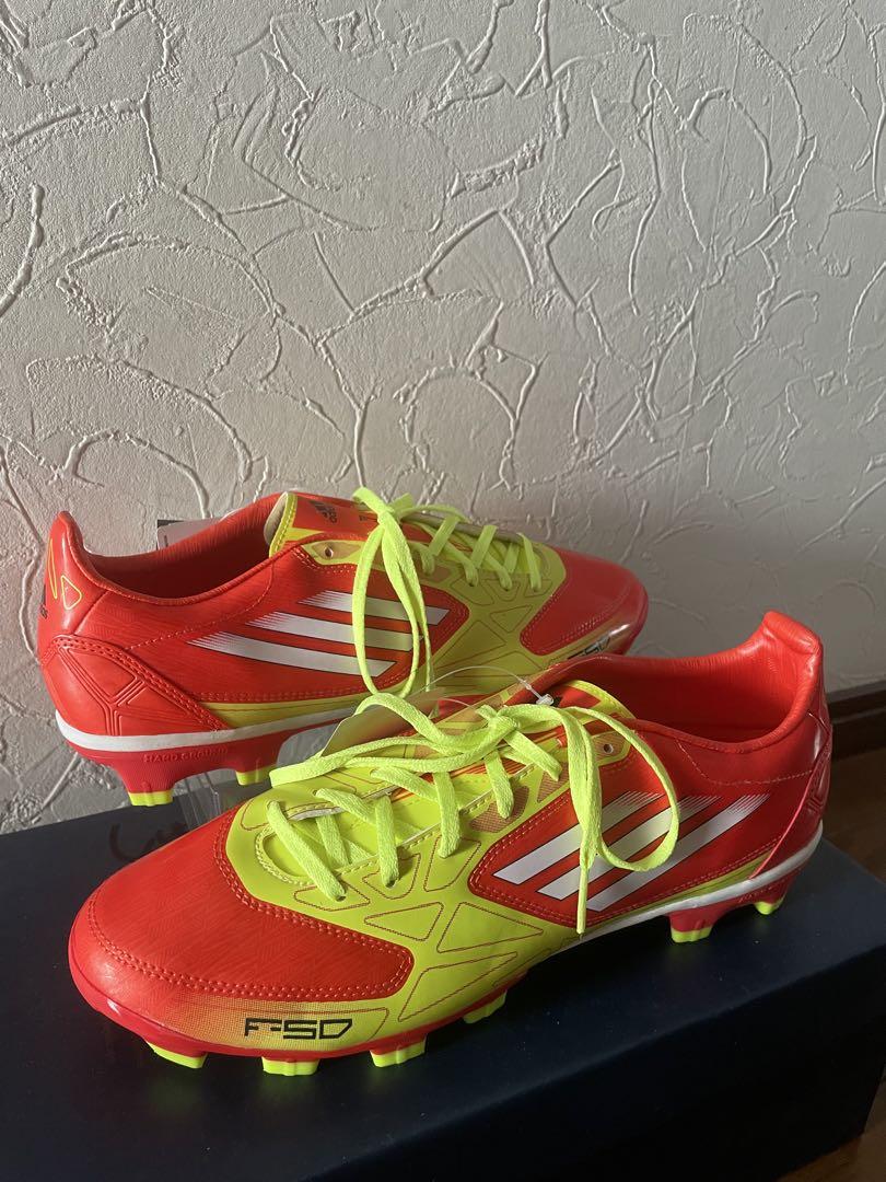 【新品・未使用】Adidas F10サッカースパイク オレンジ/イエロー