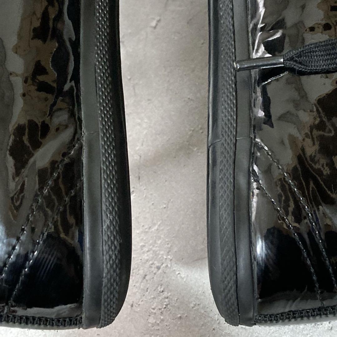 プラダ PRADA (35.5) エナメルスニーカー レースアップシューズ 黒