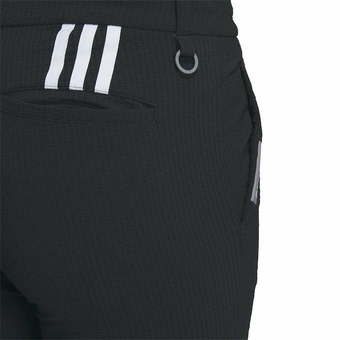 【L】春夏 アディダス ゴルフ STRETCH シアサッカー アンクルパンツ 黒