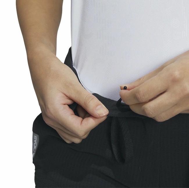 【L】春夏 アディダス ゴルフ STRETCH シアサッカー アンクルパンツ 黒
