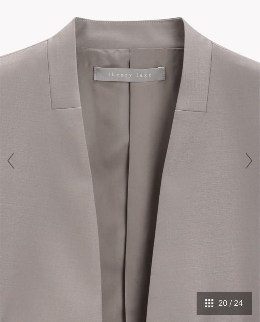 theory luxe Executive ノーカラージャケット ネイビー 40