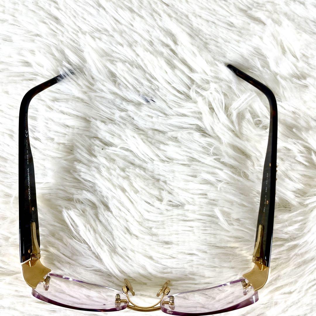 美品 DOLCE＆GABBANA メガネ DG1102 ゴールドべっ甲柄フレーム