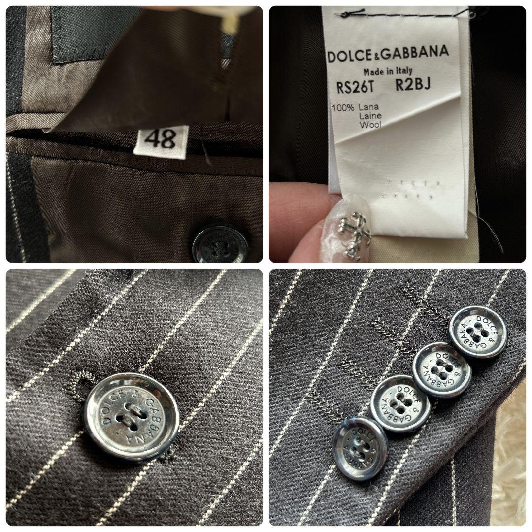 【DOLCE&GABBANA】D&G ストライプ柄 3ピース セットアップスーツ