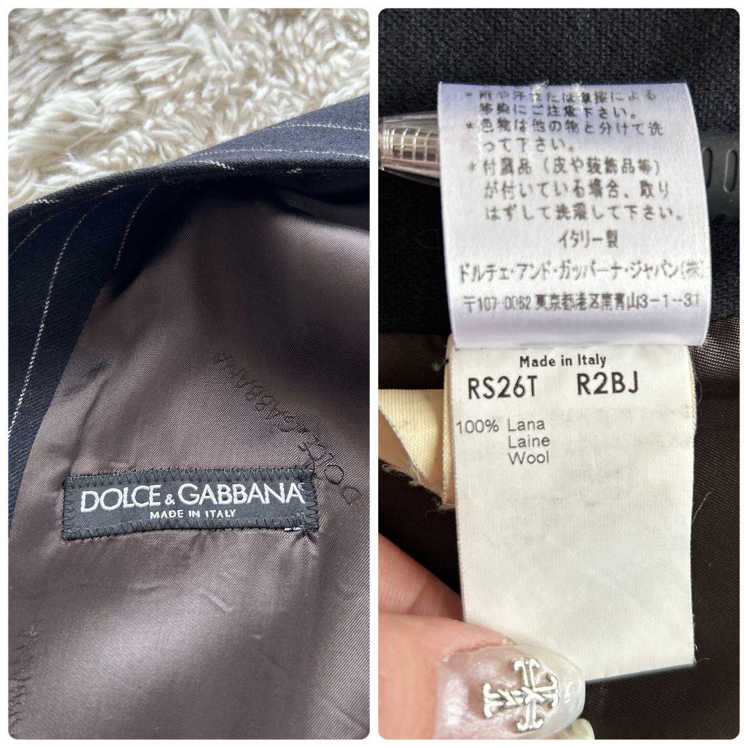 【DOLCE&GABBANA】D&G ストライプ柄 3ピース セットアップスーツ