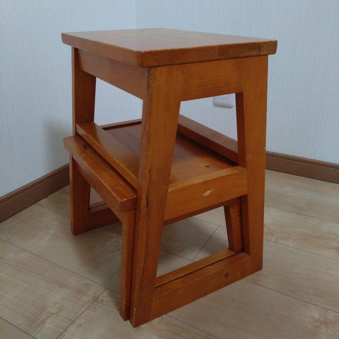 脚立　木製　昭和レトロ