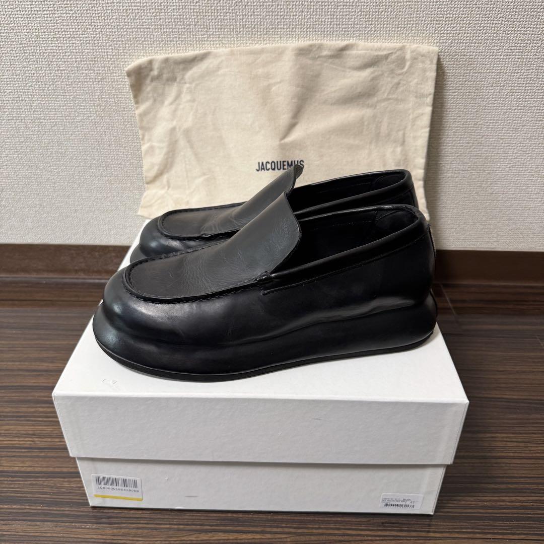 【JACQUEMUS ジャックムス】厚底レザーローファー ブラック 42