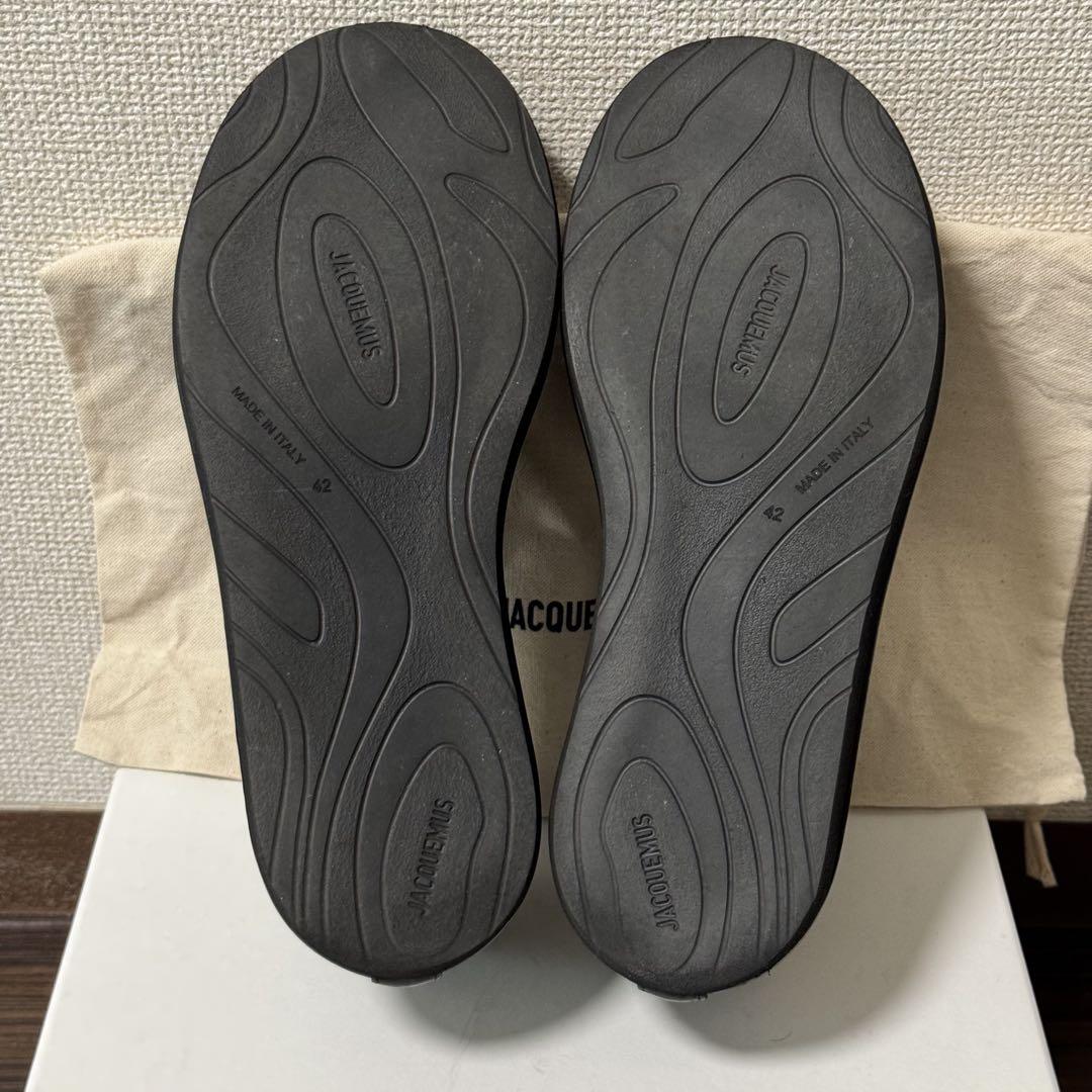 【JACQUEMUS ジャックムス】厚底レザーローファー ブラック 42