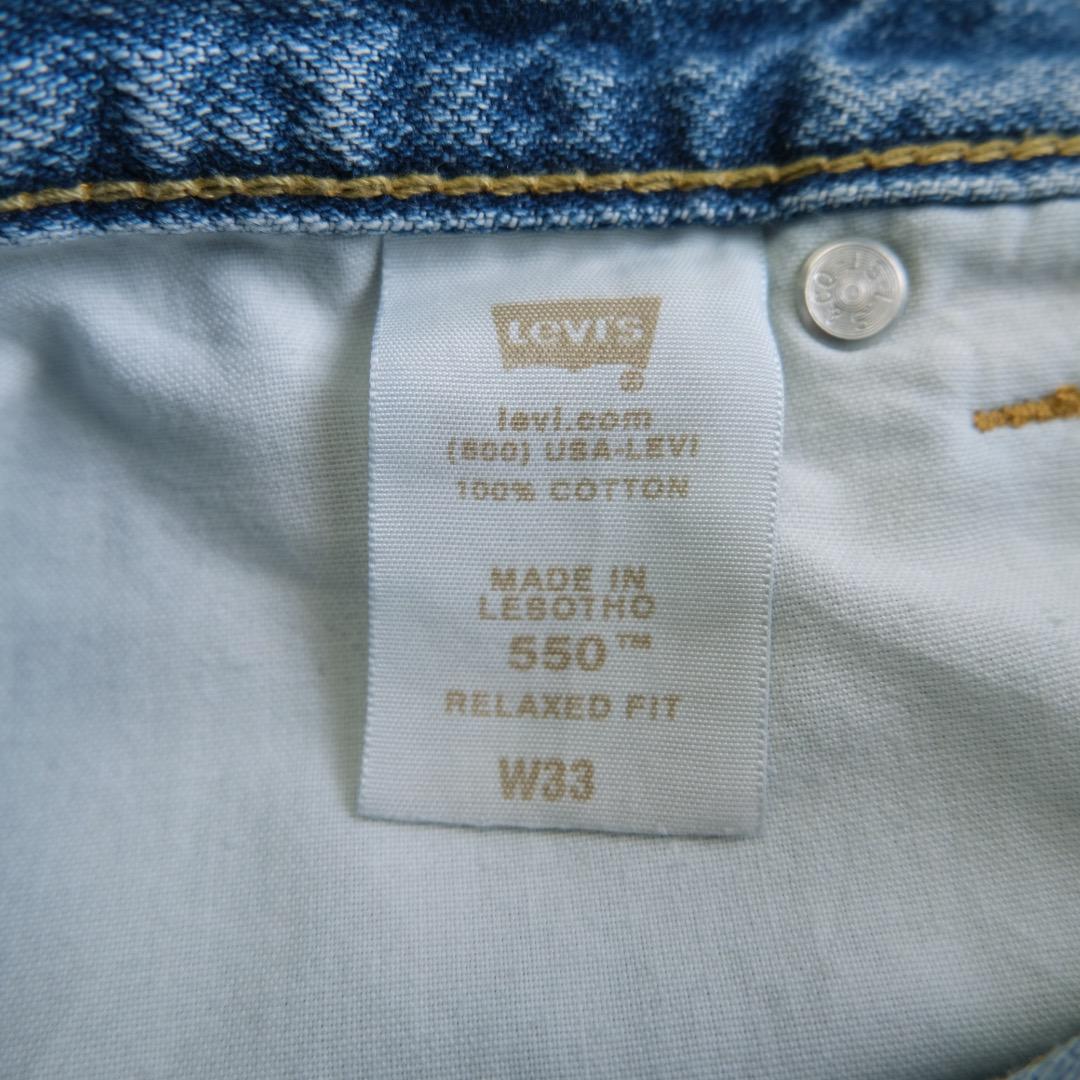 Levi's リーバイス 550 デニムショートパンツ 33 薄青 ワイド