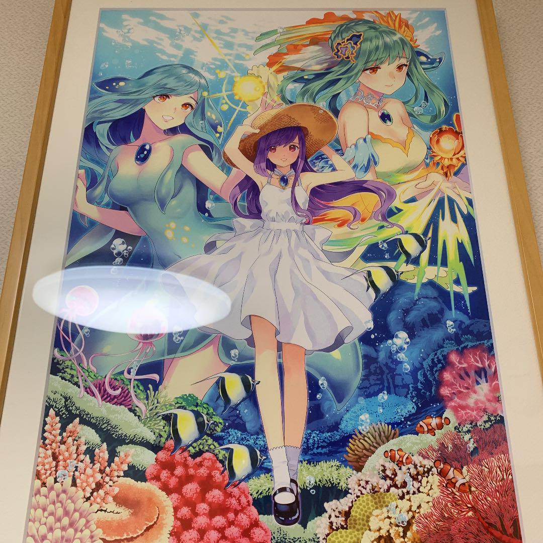 48%割引ベージュ系日本製 モンスト展 複製原画 キスキルリラ オススメ モンスト展複製原画 絵画/タペストリ