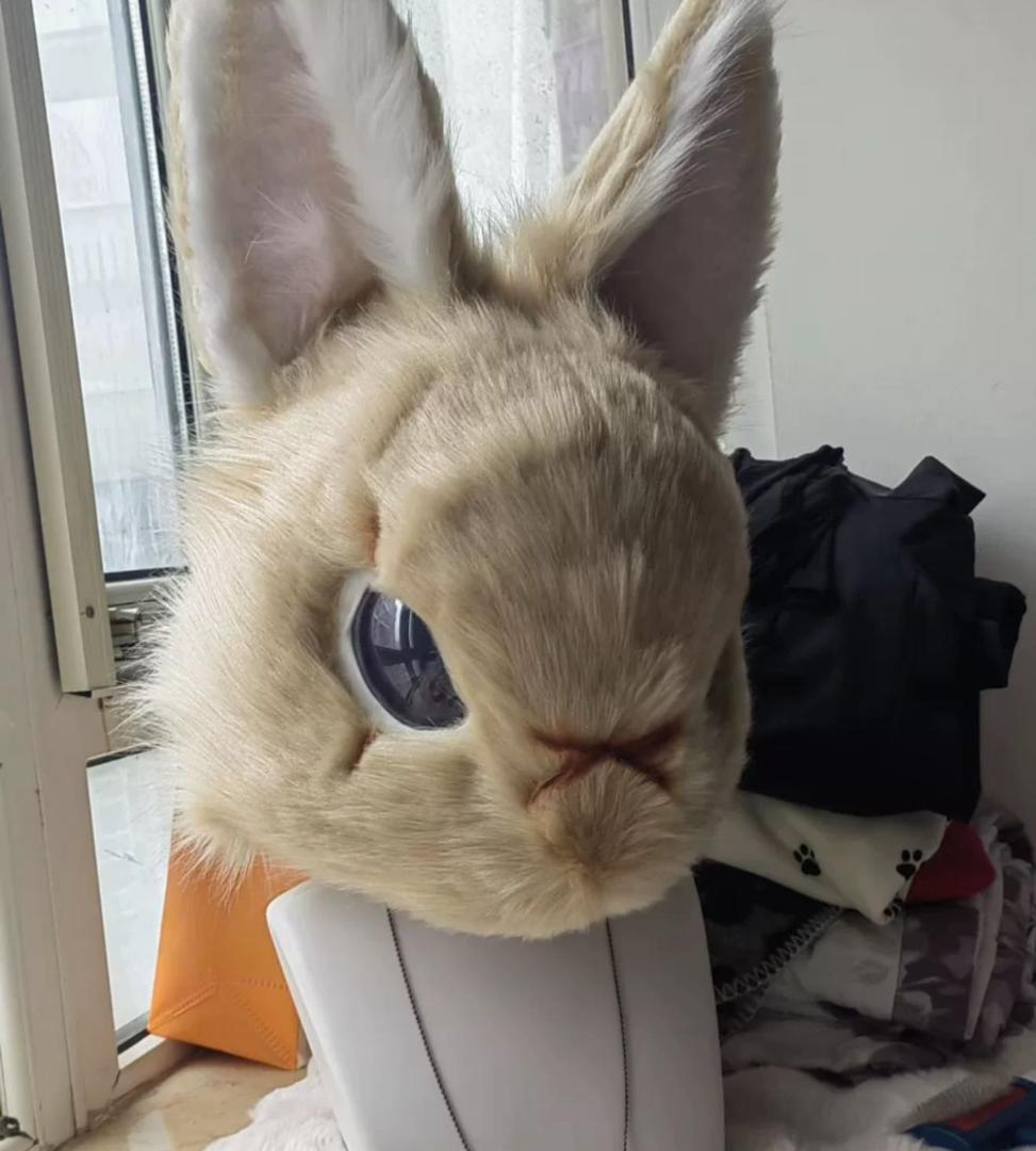 ゆうすぅ　うさぎ　着ぐるみ　 ファースーツ　マスク　コスプレ　コスチューム
