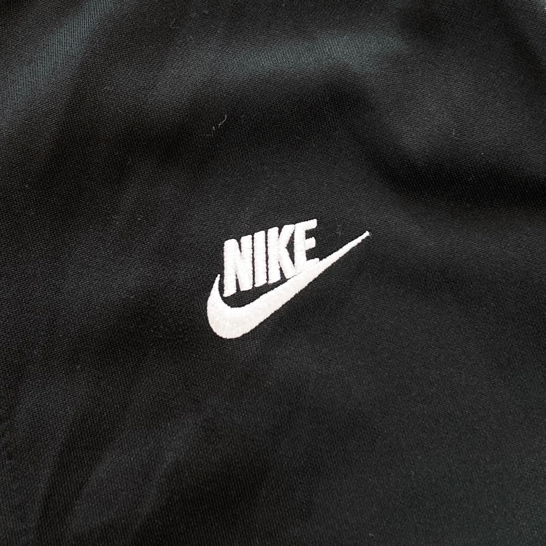 NIKE ナイキ フジップスウェット刺繍ロゴ　L 白色　ブラック 0844