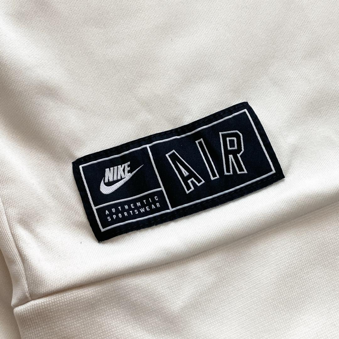 NIKE ナイキ フジップスウェット刺繍ロゴ　L 白色　ブラック 0844
