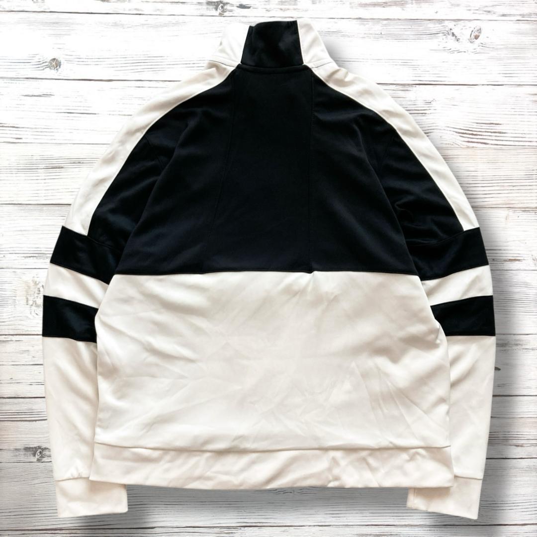 NIKE ナイキ フジップスウェット刺繍ロゴ　L 白色　ブラック 0844